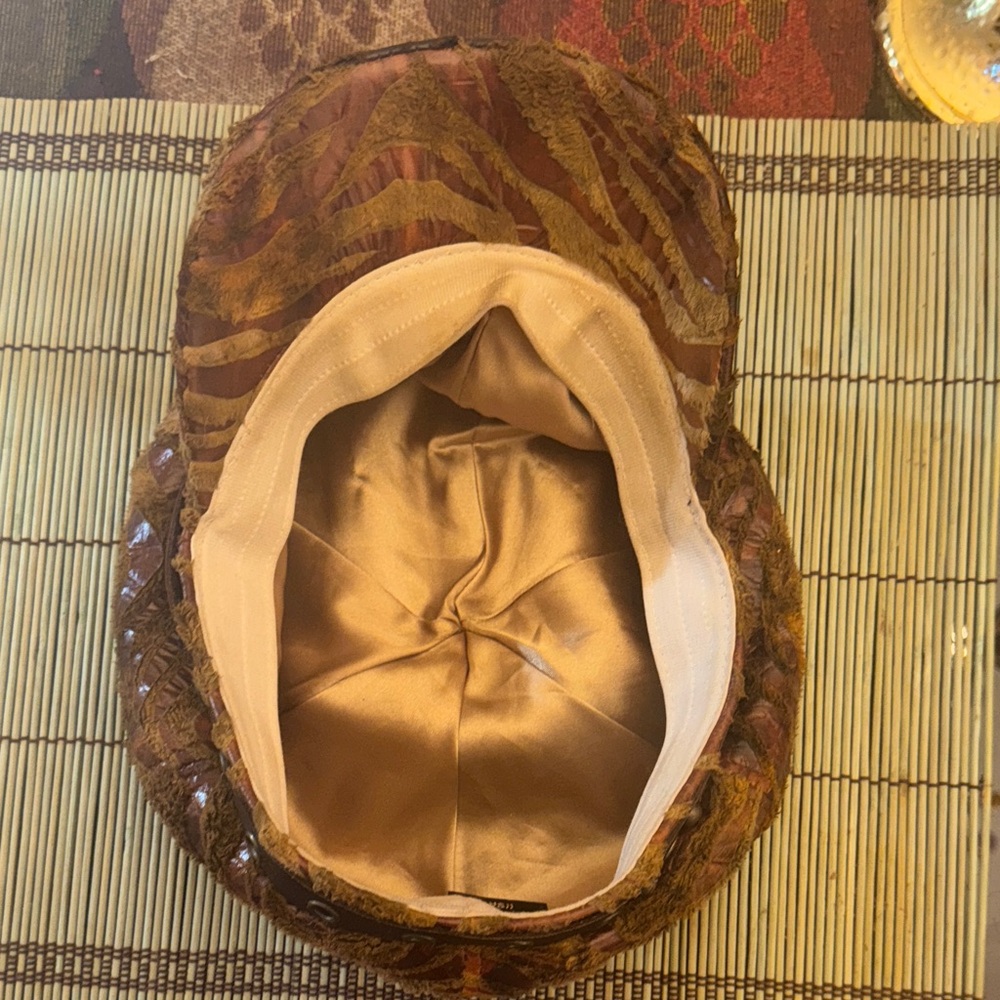 Dream Control Brown And Tan Patterned Cap With St… - image 3